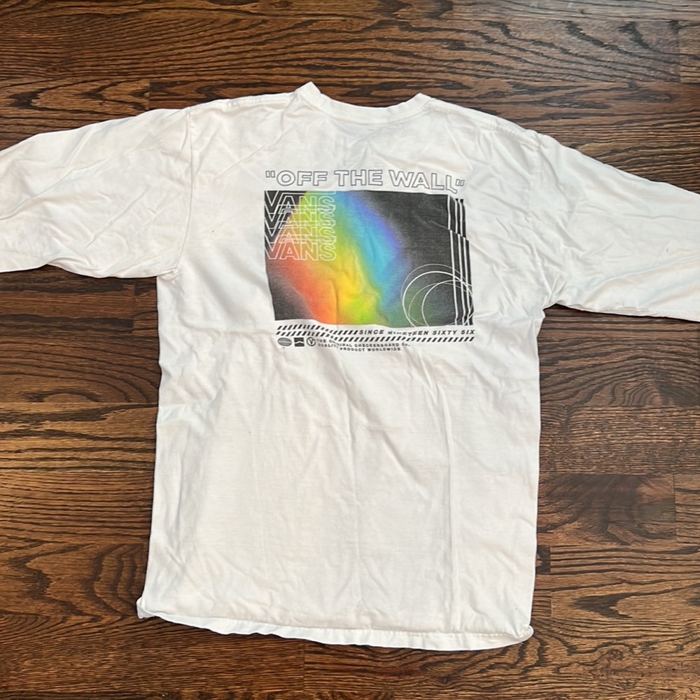 Vans long sleeve white shirt size medium